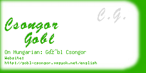 csongor gobl business card